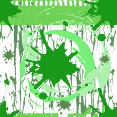 Obraz premium Creative composition with randomly scattered objects. Abstraction in green colors. Seamless background.