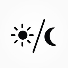 Outline moon and sun icon illustration vector symbol