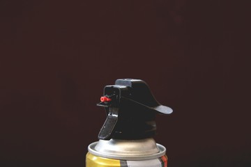 old dirty insecticide injection in the dark background