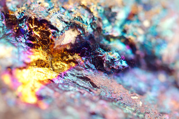 Gold, copper, iron, silver, nugget. Macro. Beautiful fantastic background for successful business projects and other Your variant.