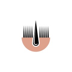 Hair treatment logo vector icon template