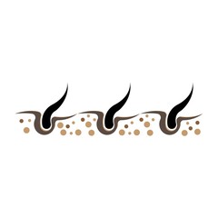 Hair treatment logo vector icon template