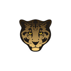 Jaguar Leopard Cat Panther Tiger Face Head clip art logo design
