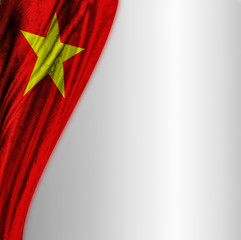 Vietnam flag on gray gradient background