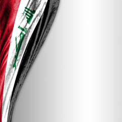 Iraq flag on gray gradient background
