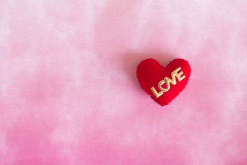 Love hearts on pink background. Valentines day card concept. Heart for Valentines Day Background.