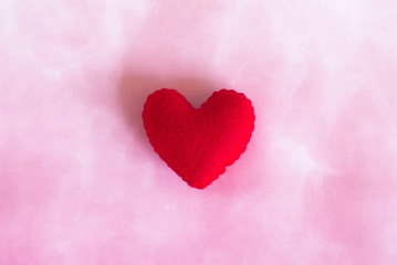 Naklejka na ściany i meble Love hearts on pink background. Valentines day card concept. Heart for Valentines Day Background.