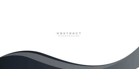 Modern black grey abstract wave curved background for presentation design