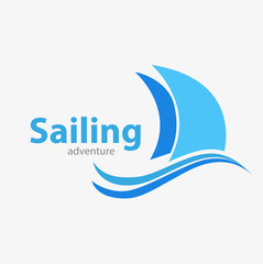 Vector abstract, Sailing Adventure symbol