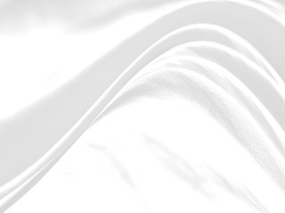 White cloth background. White art picture. White cloth wave image.