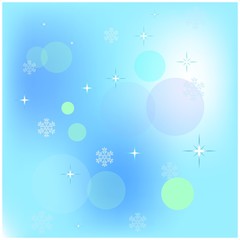 Fototapeta na wymiar Light BLUE vector template with snowflake. Blurred bubbles on abstract background with color gradient. New design for ad, poster, banner for holiday. Background for a cell phone, banner of website
