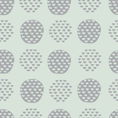 Green abstract vector pattern with semi circles