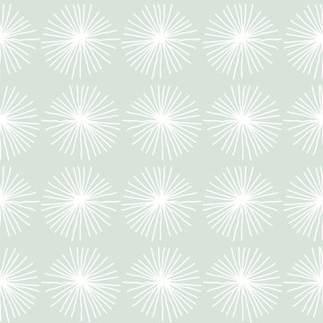 Green vector pattern with white abstract flowers