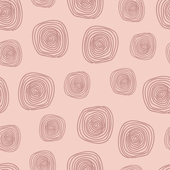 Pink abstract vector repeat pattern with spirals