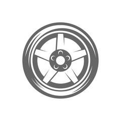 Obraz premium Tire logo vector icon illustration design template