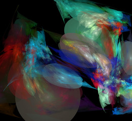 Naklejka premium Abstract fractal pattern on black background