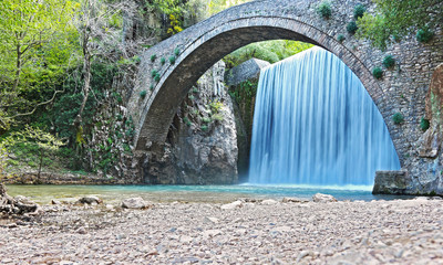 long exposure photography of the waterfalls of Paleokarya Trikala Greece - long exposure photography water