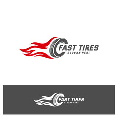 Fast Tire logo vector icon illustration design template