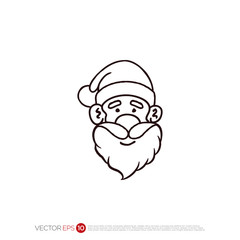 Pictograph of santa claus for template logo, icon, and identity vector designs.