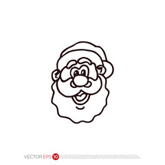 Pictograph of santa claus for template logo, icon, and identity vector designs.