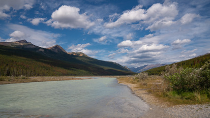 Athabasca River, Jasper National Park, Rocky Mountains, Alberta, Canada