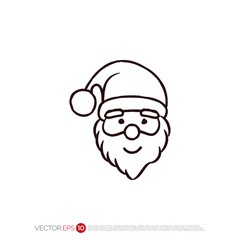 Pictograph of santa claus for template logo, icon, and identity vector designs.