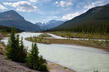 Athabasca River, Jasper National Park, Rocky Mountains, Alberta, Canada