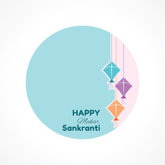 Illustration of greeting for Makar Sankranti Festival