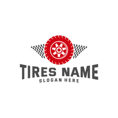 Tire logo vector icon illustration design template