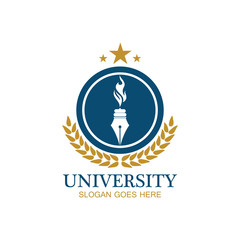 University, Academy, School and Course logo design template