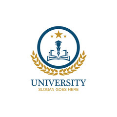 University, Academy, School and Course logo design template