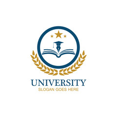 University, Academy, School and Course logo design template