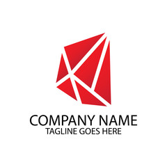abstract business logo red 
