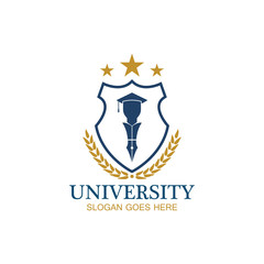 University, Academy, School and Course logo design template