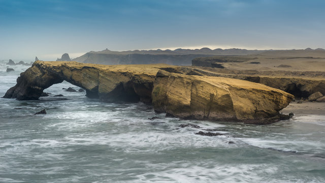 Sandstone formations at San Juan de Marcona, Peru	