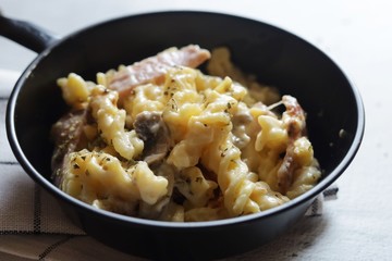 pasta with minced meat and vegetables