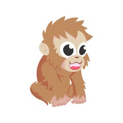 cute baby monkey smiling vector illustration design