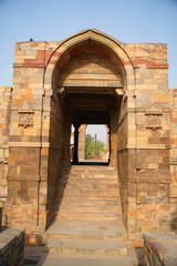 Qutub Minar Tower, New Delhi, India. UNESCO World Heritage