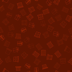 abstract vector doodle christmas presents seamless pattern