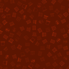 abstract vector doodle christmas presents seamless pattern