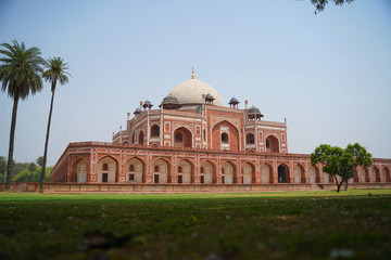 Fototapeta na wymiar Delhi / India - May 01 2019: Humayun's tomb is the tomb of the Mughal Emperor Humayun in Delhi, India.