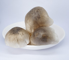 Organic Straw Mushroom isolated on white background