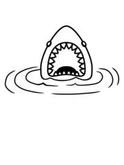 Design Auftauchender Haifisch monste