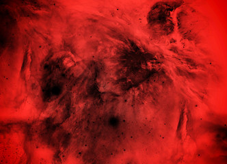 Black-red watercolor background, black-orange watercolor background, milky way, space.