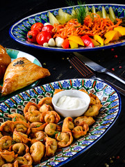 small dumplings traditional uzbek cuisine