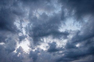 Sky with dark Cirrocumulus clouds, background