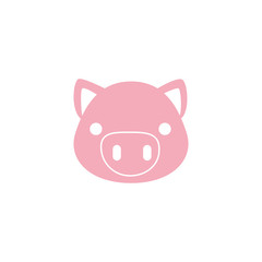solid icons for pig,vector illustrations