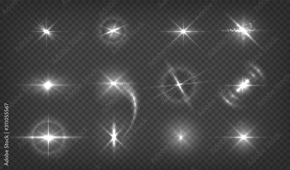 Canvas Prints twinkle lens flares. glowing light effects. realistic lightning flare. flashes and sparks isolated t