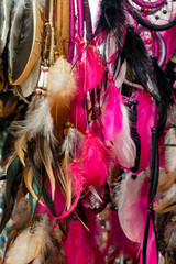 Fototapeta na wymiar dream catcher feathers or carnival in Venice