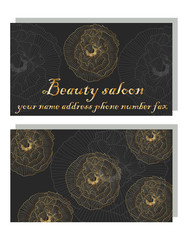 Business Luxury card. Modern Abstract design with poppy flowers decor. Place for texts